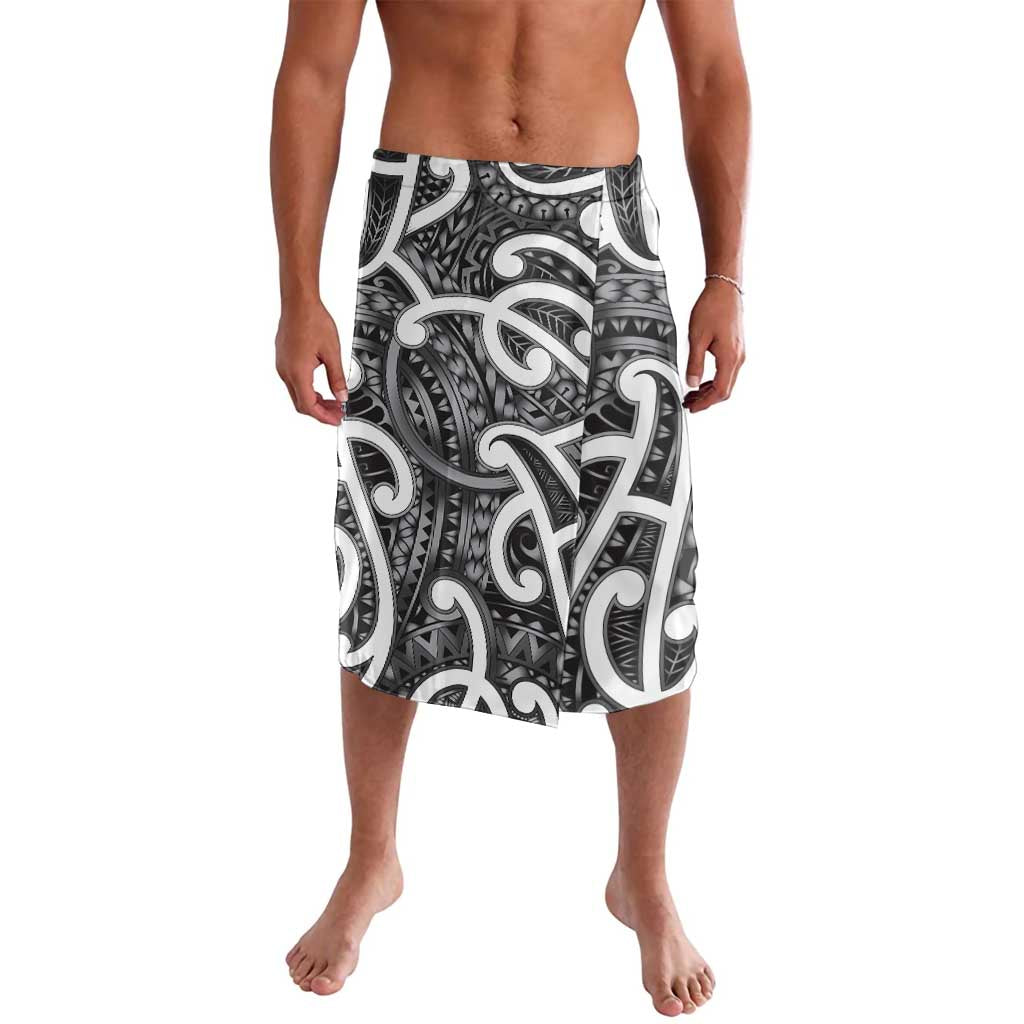 Aotearoa Maori Kowhaiwhai Lavalava Kiwikiwi Puhoro and Patiki LT9 Grey - Polynesian Pride