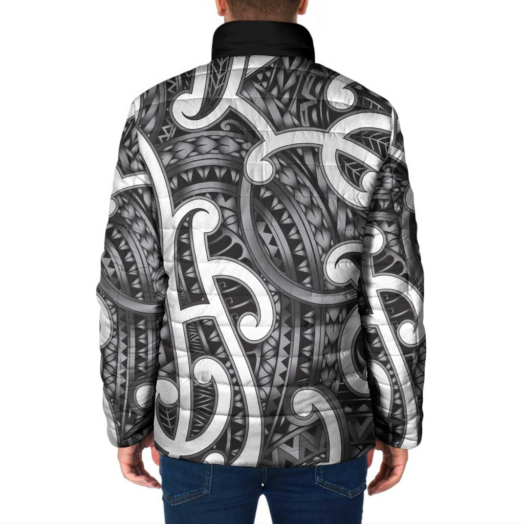 Aotearoa Maori Kowhaiwhai Padded Jacket Kiwikiwi Puhoro and Patiki LT9 - Polynesian Pride