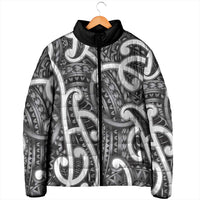Aotearoa Maori Kowhaiwhai Padded Jacket Kiwikiwi Puhoro and Patiki LT9 - Polynesian Pride