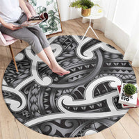 Aotearoa Maori Kowhaiwhai Round Carpet Kiwikiwi Puhoro and Patiki LT9 - Polynesian Pride