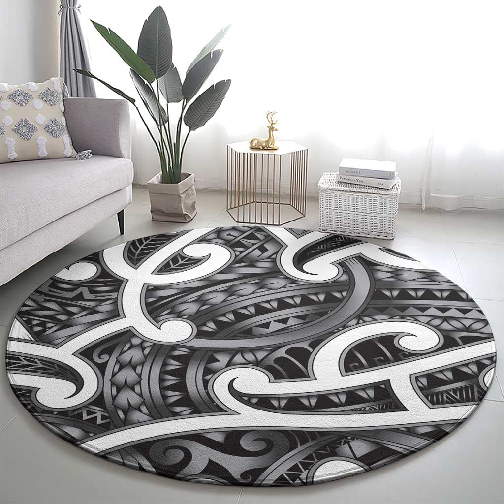 Aotearoa Maori Kowhaiwhai Round Carpet Kiwikiwi Puhoro and Patiki LT9 - Polynesian Pride