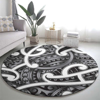 Aotearoa Maori Kowhaiwhai Round Carpet Kiwikiwi Puhoro and Patiki LT9 - Polynesian Pride
