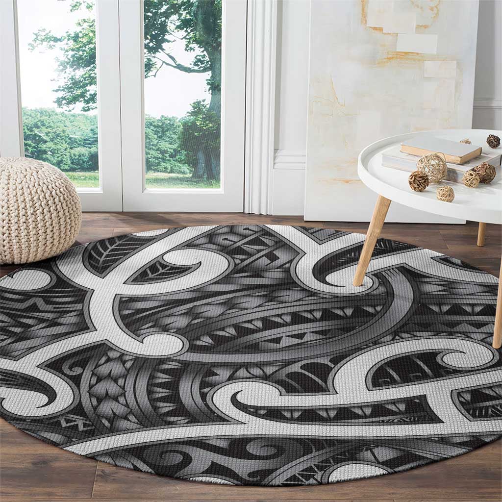 Aotearoa Maori Kowhaiwhai Round Carpet Kiwikiwi Puhoro and Patiki LT9 - Polynesian Pride