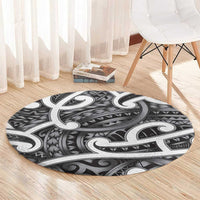 Aotearoa Maori Kowhaiwhai Round Carpet Kiwikiwi Puhoro and Patiki LT9 - Polynesian Pride