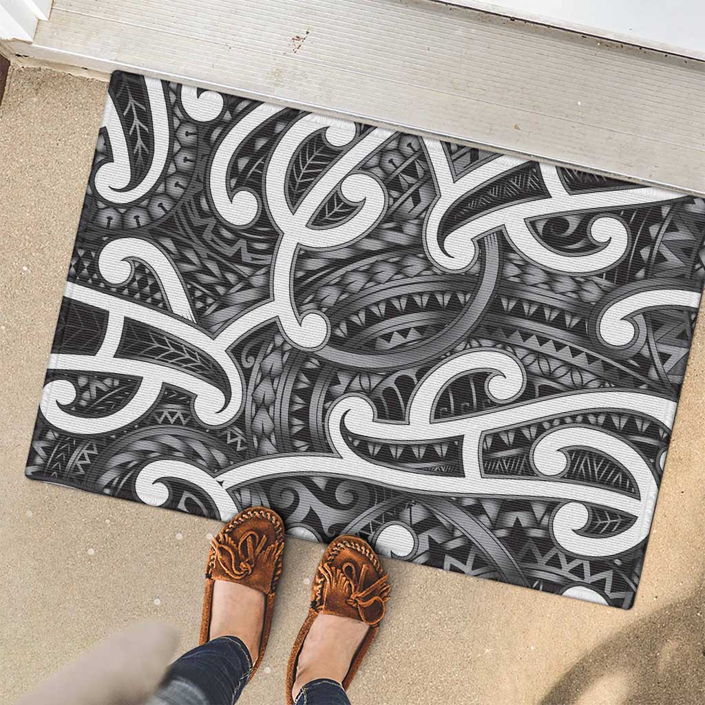 Aotearoa Maori Kowhaiwhai Rubber Doormat Kiwikiwi Puhoro and Patiki LT9 - Polynesian Pride