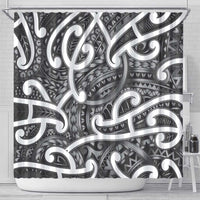 Aotearoa Maori Kowhaiwhai Shower Curtain Kiwikiwi Puhoro and Patiki LT9 - Polynesian Pride