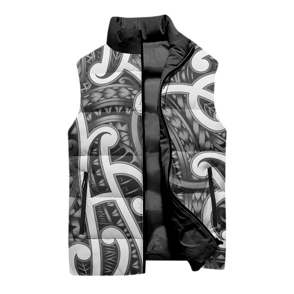 Aotearoa Maori Kowhaiwhai Sleeveless Puffer Jacket Kiwikiwi Puhoro and Patiki LT9 - Polynesian Pride