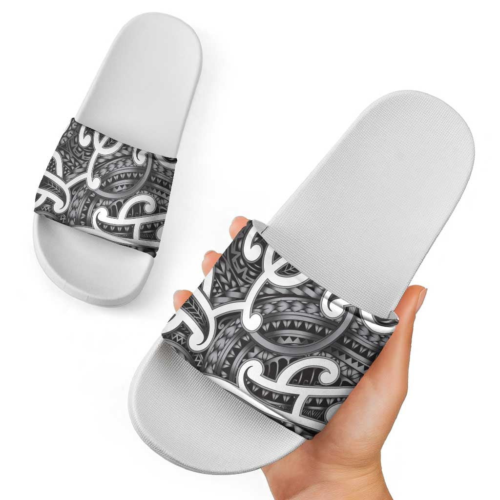Aotearoa Maori Kowhaiwhai Slide Sandals Kiwikiwi Puhoro and Patiki LT9 - Polynesian Pride