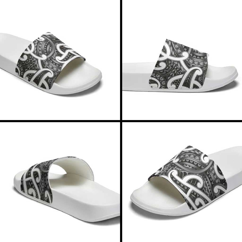 Aotearoa Maori Kowhaiwhai Slide Sandals Kiwikiwi Puhoro and Patiki LT9 - Polynesian Pride