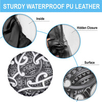Aotearoa Maori Kowhaiwhai Spare Tire Cover Kiwikiwi Puhoro and Patiki LT9 - Polynesian Pride