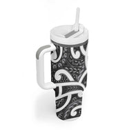 Aotearoa Maori Kowhaiwhai Tumbler With Handle Kiwikiwi Puhoro and Patiki LT9 - Polynesian Pride