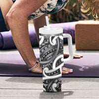 Aotearoa Maori Kowhaiwhai Tumbler With Handle Kiwikiwi Puhoro and Patiki LT9 - Polynesian Pride