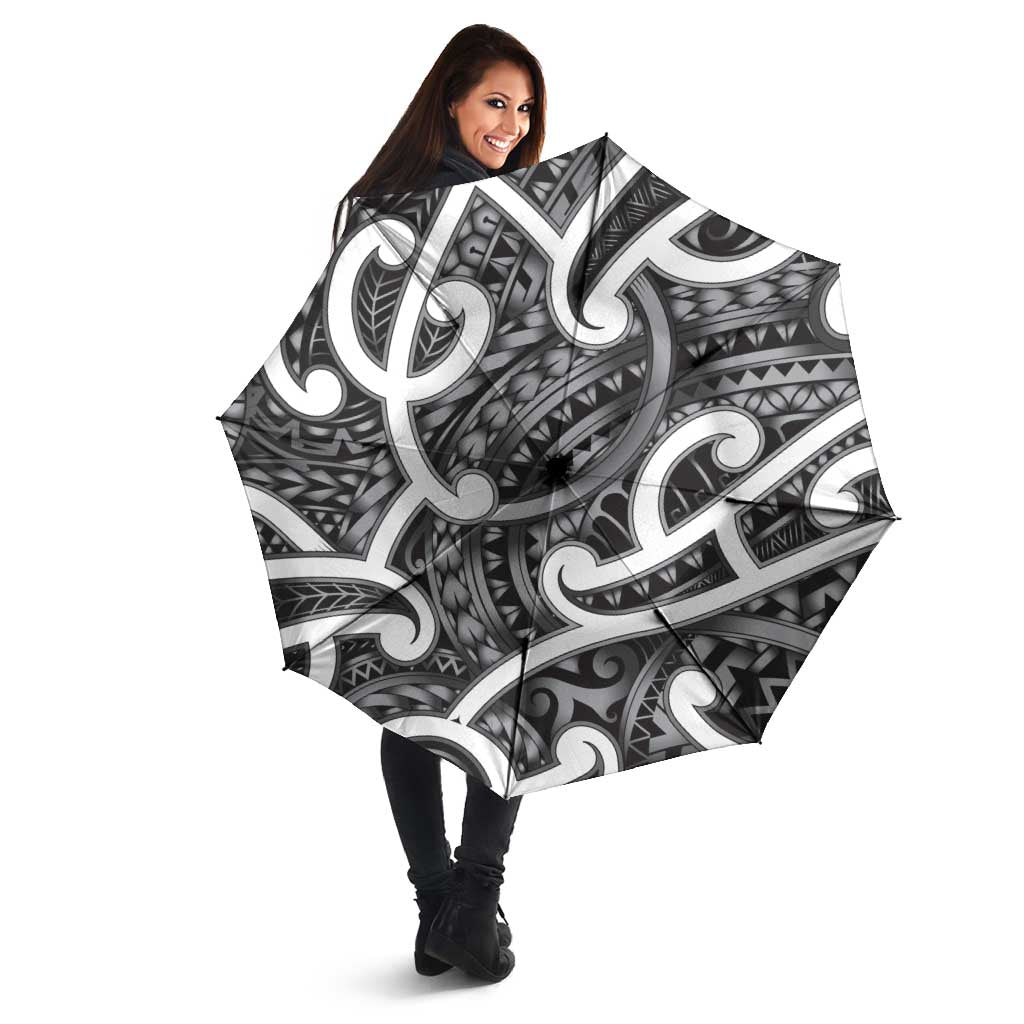 Aotearoa Maori Kowhaiwhai Umbrella Kiwikiwi Puhoro and Patiki LT9 - Polynesian Pride