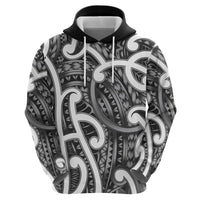 Aotearoa Maori Kowhaiwhai Zip Hoodie Kiwikiwi Puhoro and Patiki LT9 - Polynesian Pride
