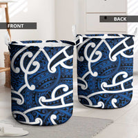 Aotearoa Maori Kowhaiwhai Laundry Basket Kikorangi Puhoro and Patiki LT9 - Polynesian Pride