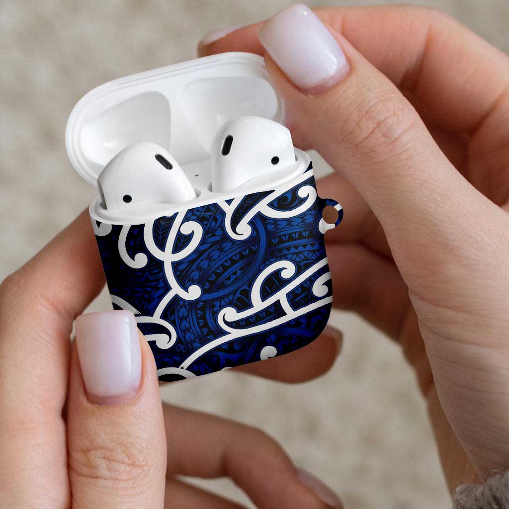Aotearoa Maori Kowhaiwhai AirPods Case Kikorangi Puhoro and Patiki LT9 - Polynesian Pride