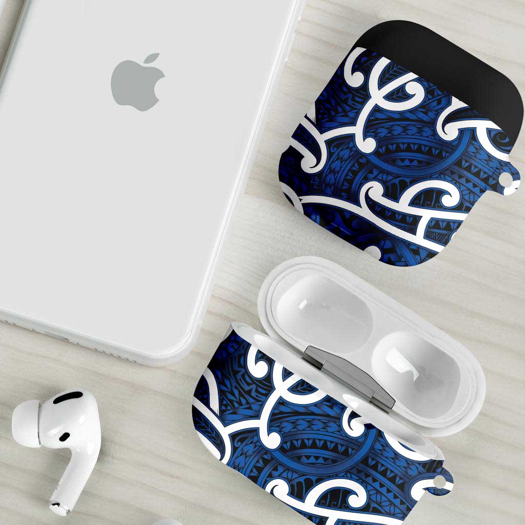 Aotearoa Maori Kowhaiwhai AirPods Case Kikorangi Puhoro and Patiki LT9 - Polynesian Pride