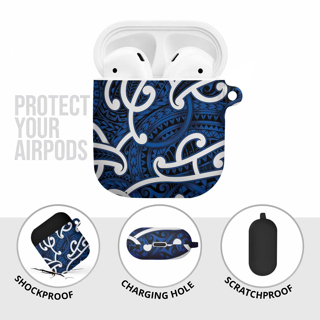 Aotearoa Maori Kowhaiwhai AirPods Case Kikorangi Puhoro and Patiki LT9 - Polynesian Pride