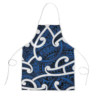 Aotearoa Maori Kowhaiwhai Apron Kikorangi Puhoro and Patiki LT9 Blue - Polynesian Pride