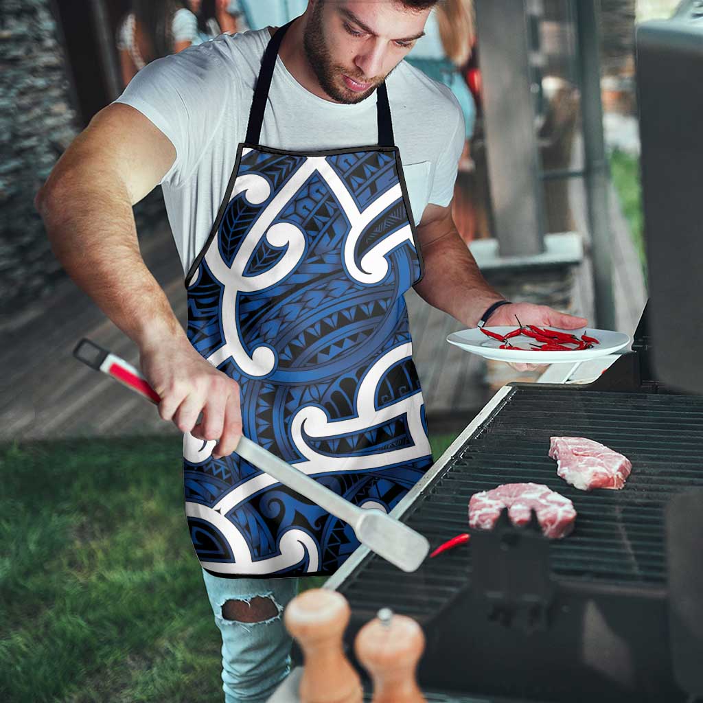 Aotearoa Maori Kowhaiwhai Apron Kikorangi Puhoro and Patiki LT9 - Polynesian Pride