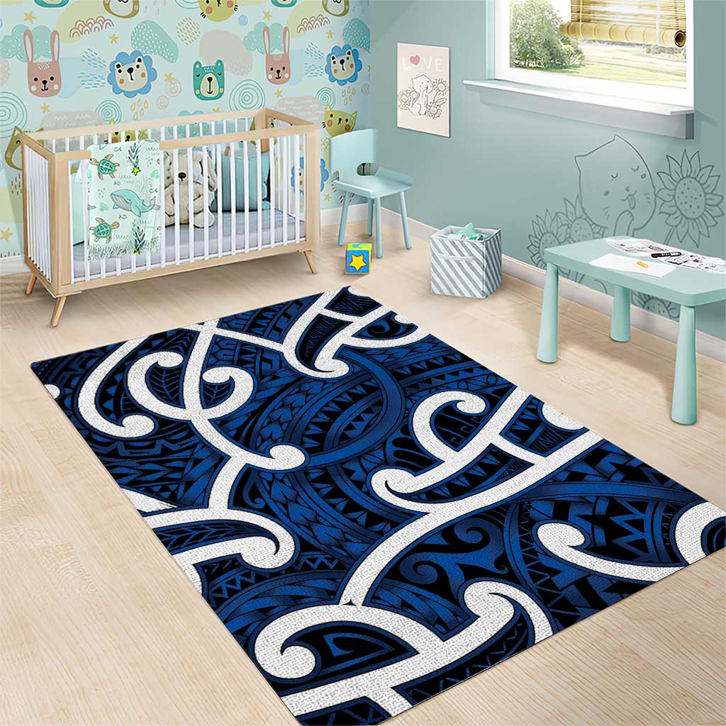 Aotearoa Maori Kowhaiwhai Area Rug Kikorangi Puhoro and Patiki LT9 - Polynesian Pride