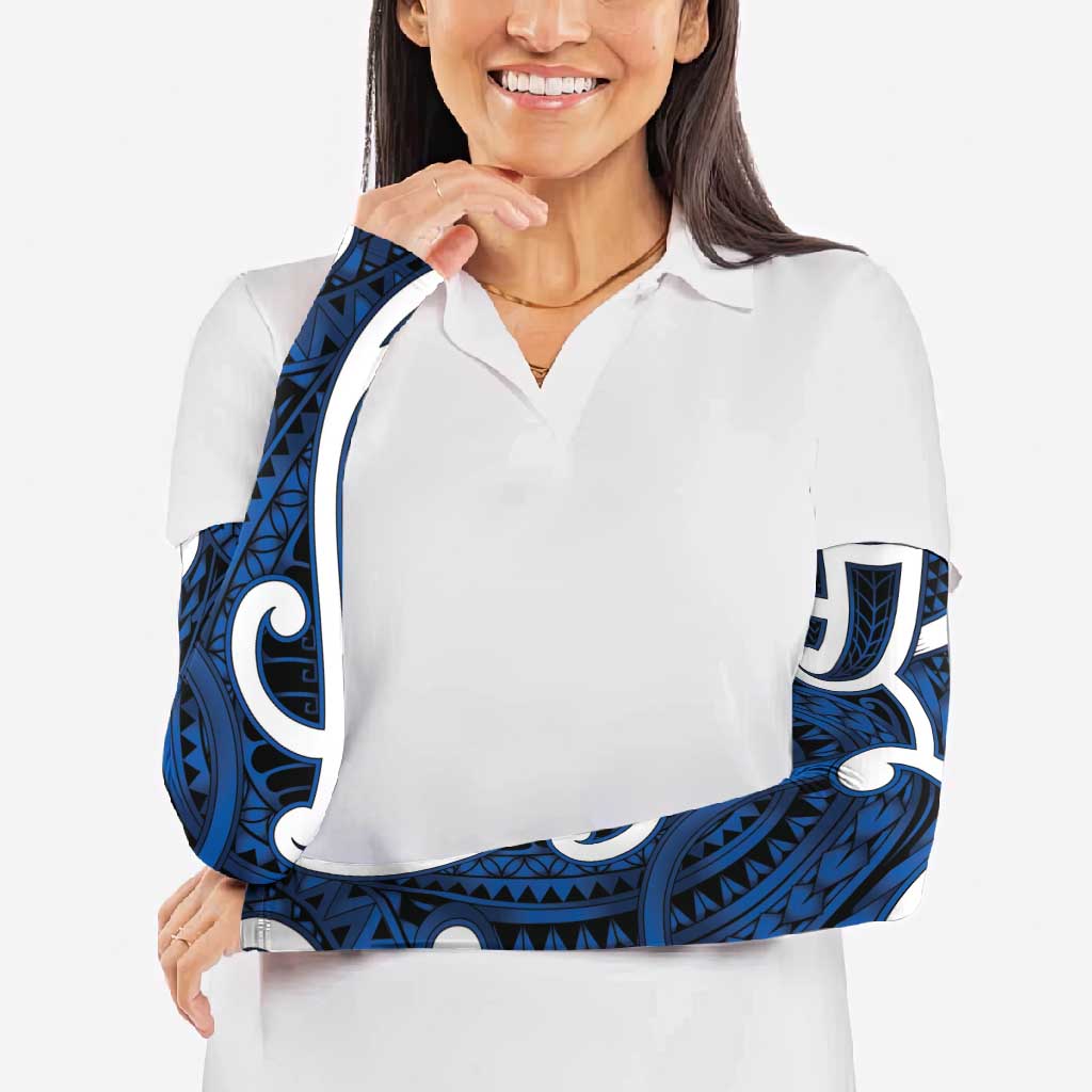 Aotearoa Maori Kowhaiwhai Arm Sleeves Kikorangi Puhoro and Patiki LT9 - Polynesian Pride