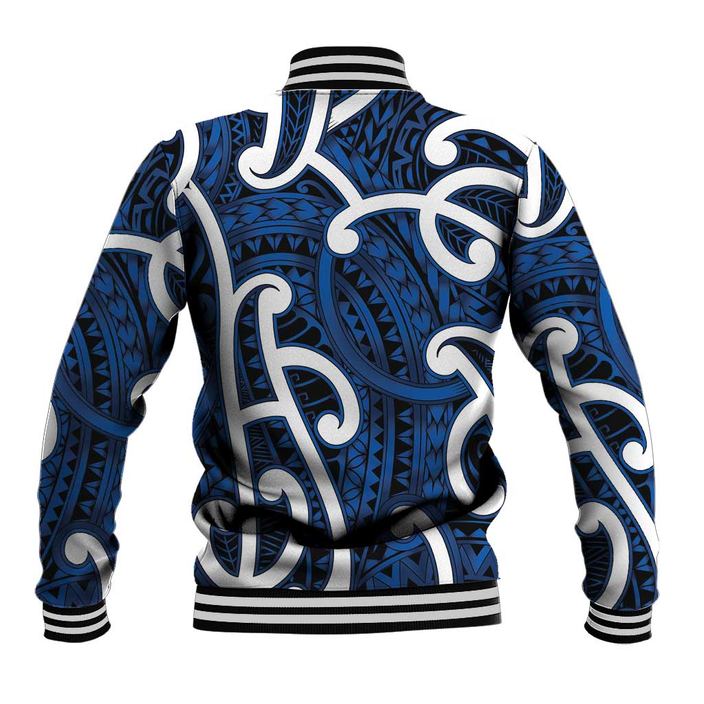 Aotearoa Maori Kowhaiwhai Baseball Jacket Kikorangi Puhoro and Patiki