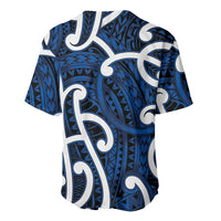 Aotearoa Maori Kowhaiwhai Baseball Jersey Kikorangi Puhoro and Patiki LT9 - Polynesian Pride
