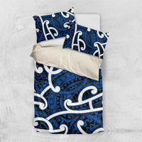 Aotearoa Maori Kowhaiwhai Bedding Set Kikorangi Puhoro and Patiki LT9 US Twin 172cm x 218cm Blue - Polynesian Pride