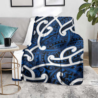 Aotearoa Maori Kowhaiwhai Blanket Kikorangi Puhoro and Patiki LT9 - Polynesian Pride