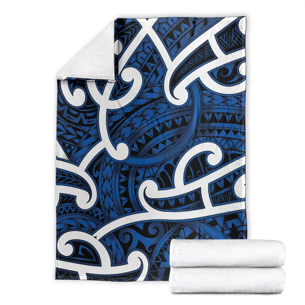 Aotearoa Maori Kowhaiwhai Blanket Kikorangi Puhoro and Patiki LT9 - Polynesian Pride
