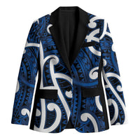 Aotearoa Maori Kowhaiwhai Blazer Kikorangi Puhoro and Patiki LT9 Unisex Blue - Polynesian Pride