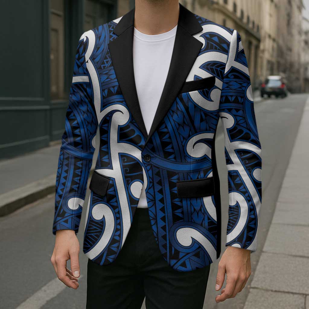 Aotearoa Maori Kowhaiwhai Blazer Kikorangi Puhoro and Patiki LT9 - Polynesian Pride