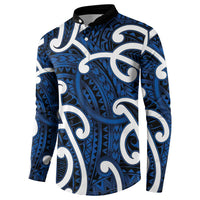 Aotearoa Maori Kowhaiwhai Button Sweatshirt Kikorangi Puhoro and Patiki