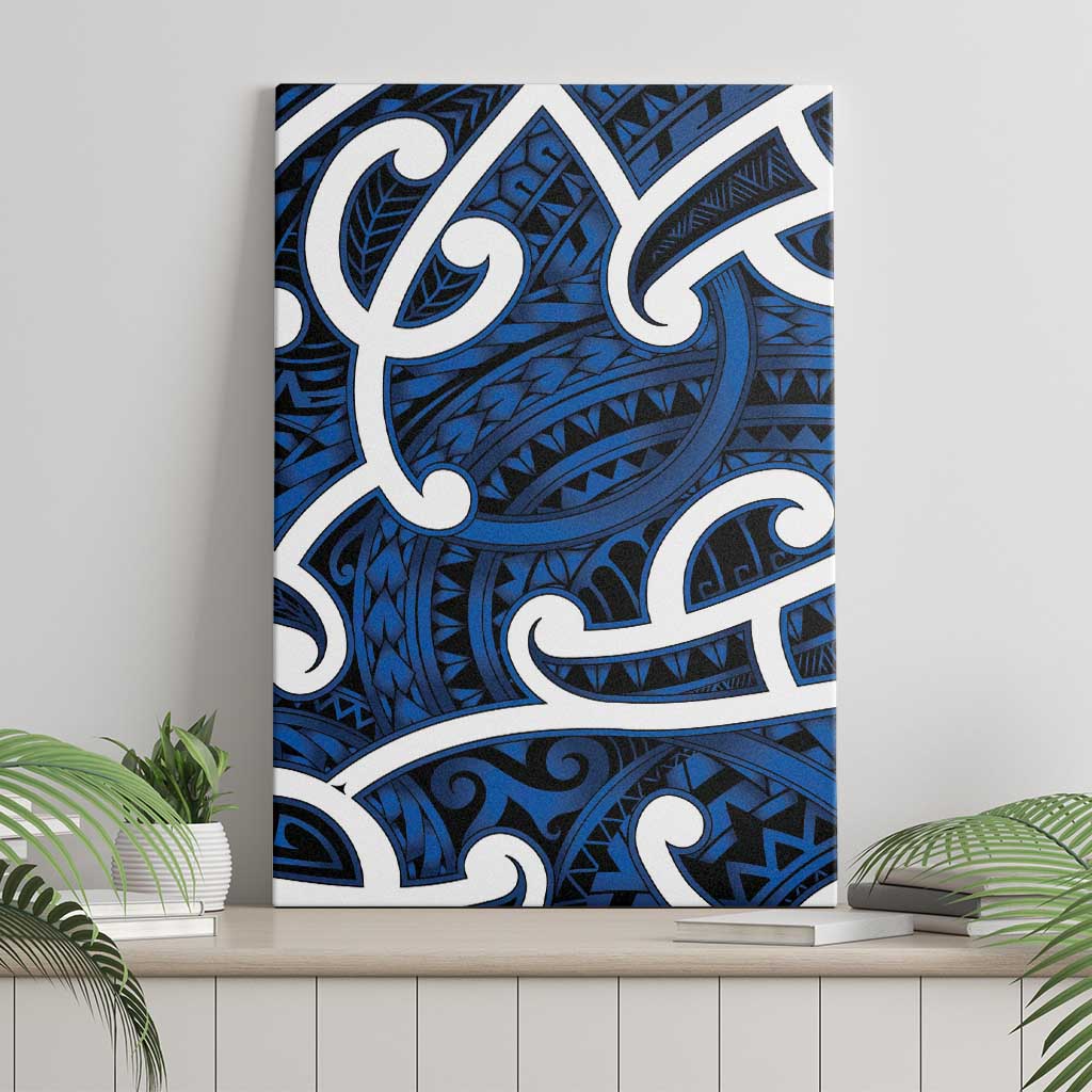 Aotearoa Maori Kowhaiwhai Canvas Wall Art Kikorangi Puhoro and Patiki LT9 - Polynesian Pride