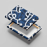 Aotearoa Maori Kowhaiwhai Canvas Wall Art Kikorangi Puhoro and Patiki LT9 - Polynesian Pride