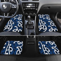 Aotearoa Maori Kowhaiwhai Car Mats Kikorangi Puhoro and Patiki LT9 Set 4pcs Blue - Polynesian Pride