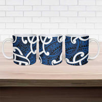 Aotearoa Maori Kowhaiwhai Ceramic Mug Kikorangi Puhoro and Patiki LT9 - Polynesian Pride