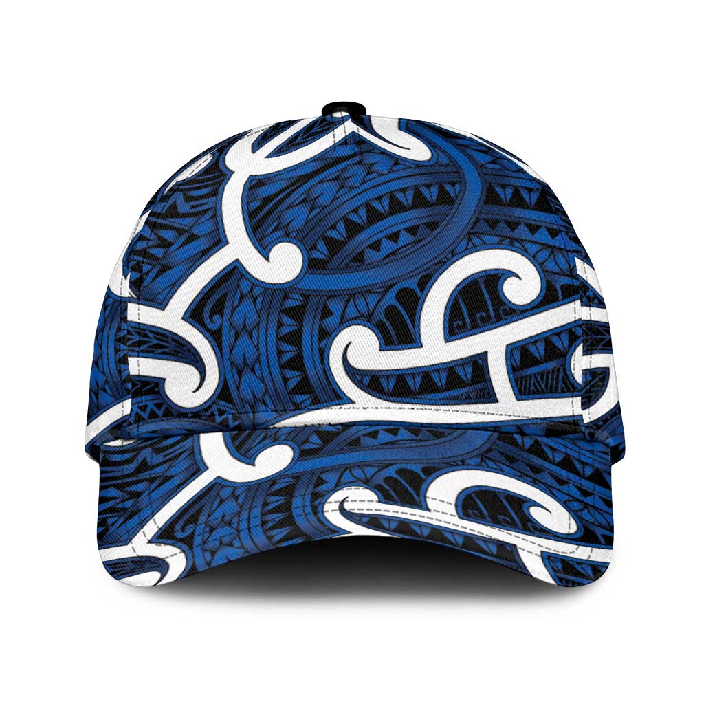 Aotearoa Maori Kowhaiwhai Classic Cap Kikorangi Puhoro and Patiki LT9 Universal Fit Blue - Polynesian Pride