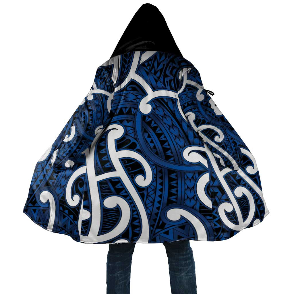 Aotearoa Maori Kowhaiwhai Cloak Kikorangi Puhoro and Patiki LT9 Unisex Blue - Polynesian Pride