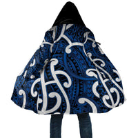 Aotearoa Maori Kowhaiwhai Cloak Kikorangi Puhoro and Patiki LT9 Unisex Blue - Polynesian Pride