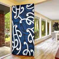 Aotearoa Maori Kowhaiwhai Door Cover Kikorangi Puhoro and Patiki LT9 - Polynesian Pride
