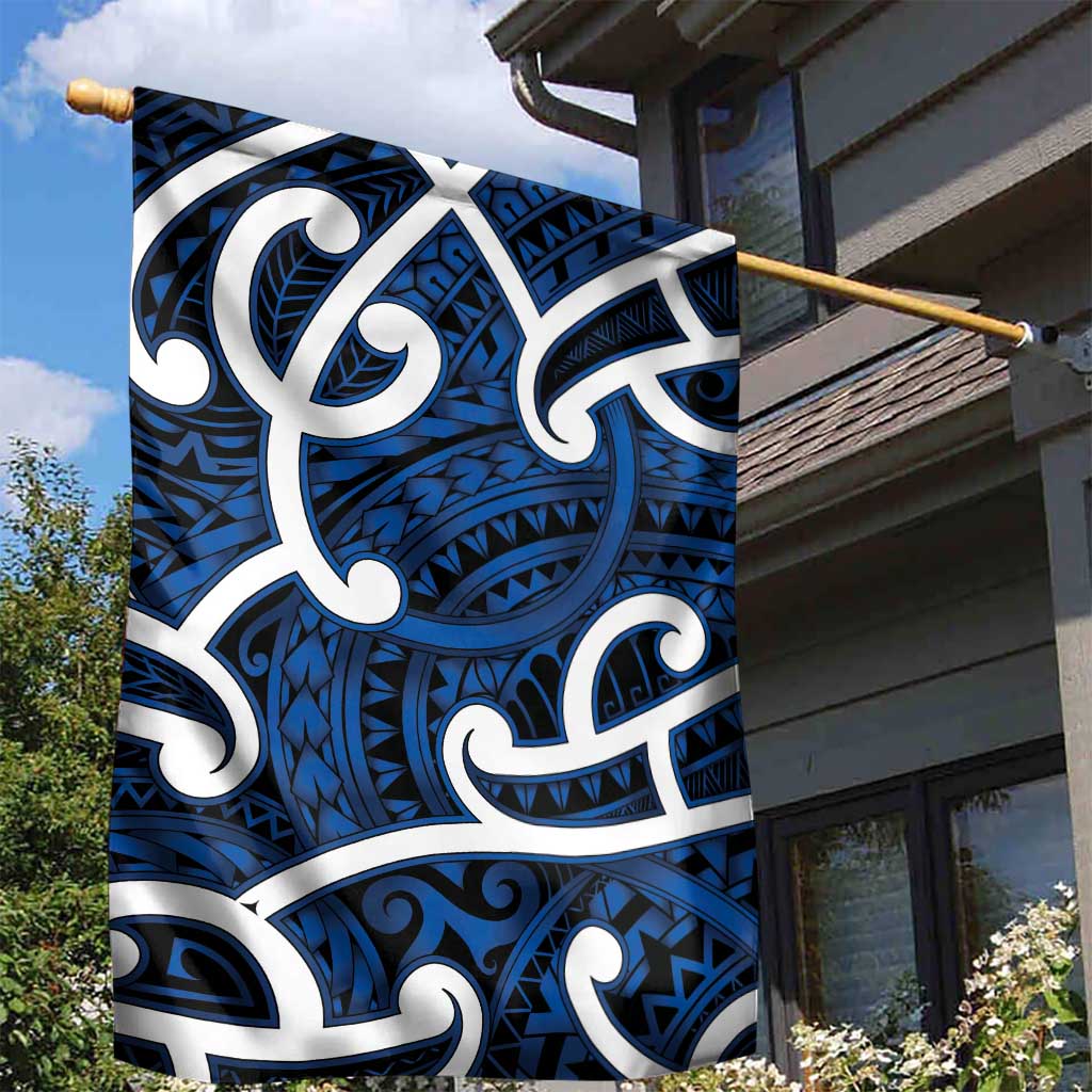 Aotearoa Maori Kowhaiwhai Garden Flag Kikorangi Puhoro and Patiki LT9 - Polynesian Pride