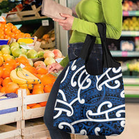 Aotearoa Maori Kowhaiwhai Grocery Bag Kikorangi Puhoro and Patiki LT9 - Polynesian Pride