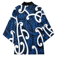 Aotearoa Maori Kowhaiwhai Kimono Kikorangi Puhoro and Patiki LT9 - Polynesian Pride