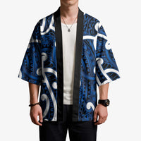 Aotearoa Maori Kowhaiwhai Kimono Kikorangi Puhoro and Patiki LT9 - Polynesian Pride