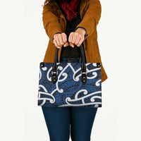 Aotearoa Maori Kowhaiwhai Leather Bag Kikorangi Puhoro and Patiki LT9 - Polynesian Pride