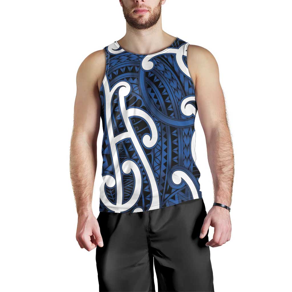 Aotearoa Maori Kowhaiwhai Men Tank Top Kikorangi Puhoro and Patiki LT9 - Polynesian Pride
