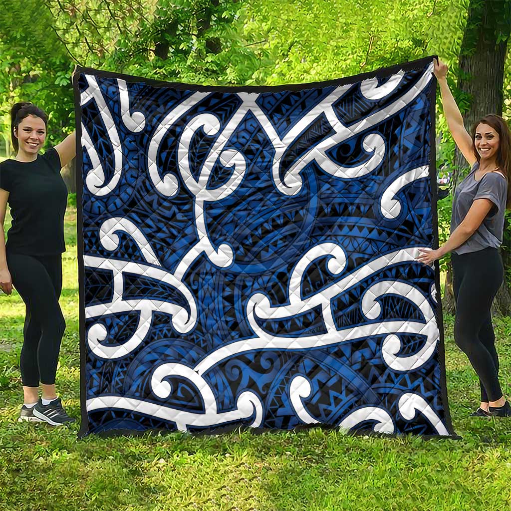 Aotearoa Maori Kowhaiwhai Quilt Kikorangi Puhoro and Patiki LT9 - Polynesian Pride