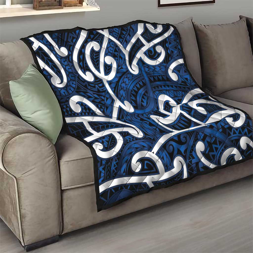 Aotearoa Maori Kowhaiwhai Quilt Kikorangi Puhoro and Patiki LT9 - Polynesian Pride
